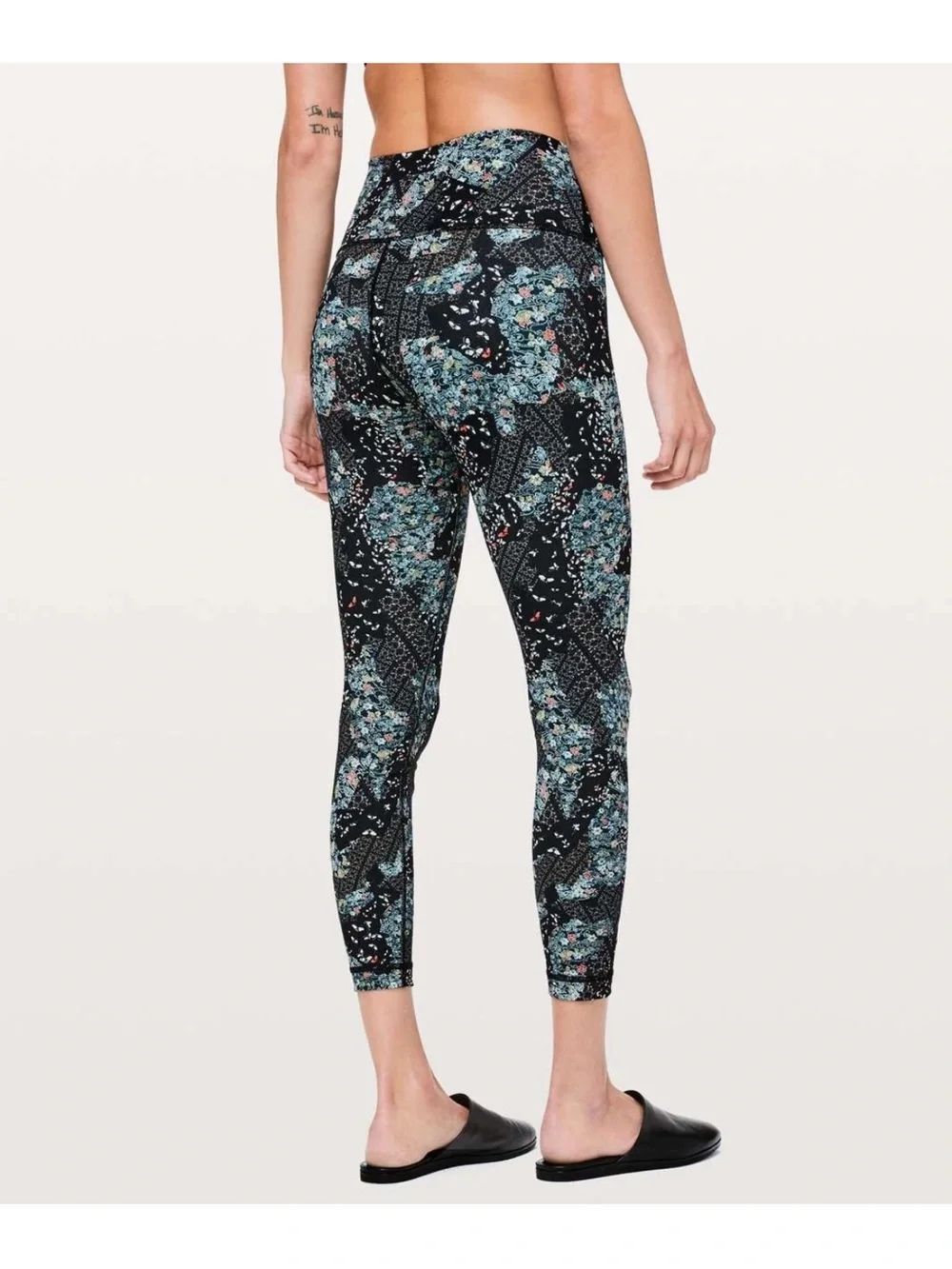 Lululemon Wunder Under Hi-Rise 7/8 Floral Patchwork Leggings Womens 8